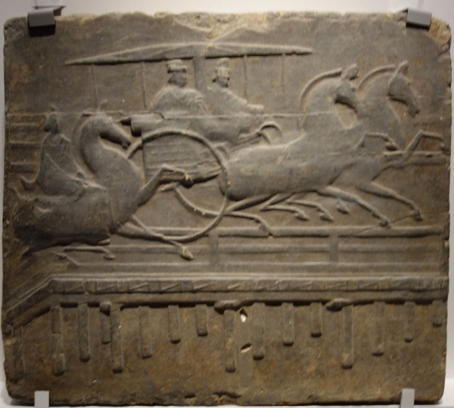 三国志展　車馬出行図磚