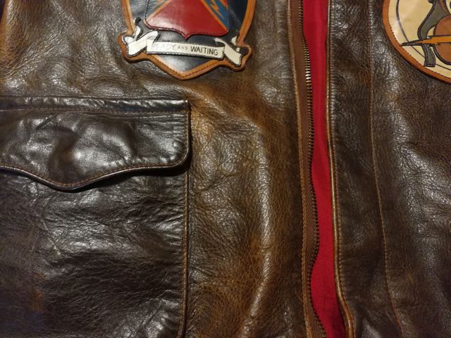 リアルマッコイズ A-2 ジャビンジャグのマスタングハイドと茶心の経年変化