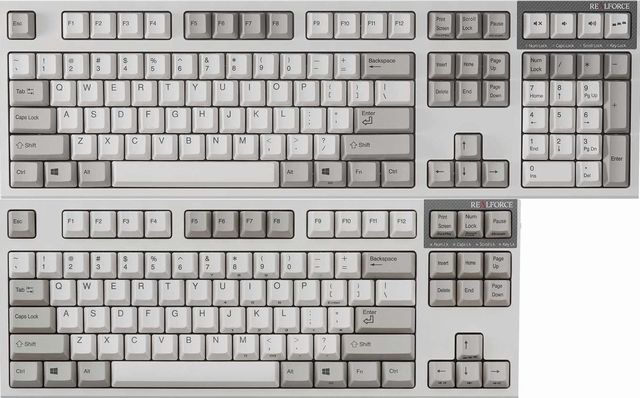 リアルフォースサイズ違い