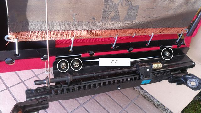 純正シートレール流用